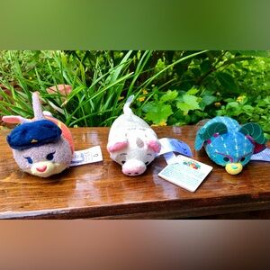 3 Disney TSUM TSUM Tiny Plush Toys Moana Pua Coco Pepita Zootopia Judy Hopps Lot